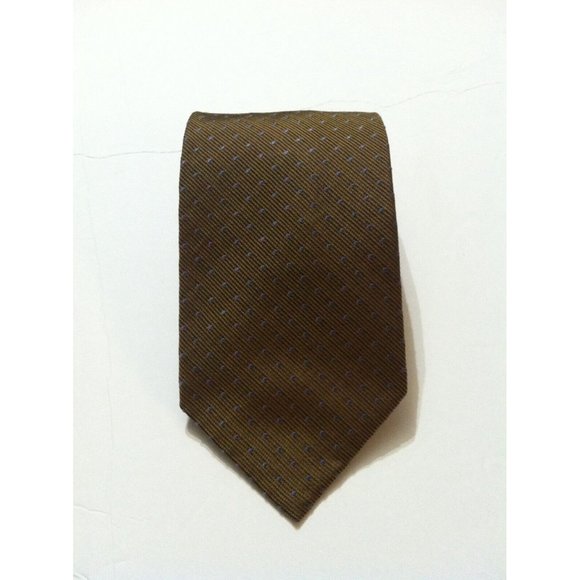 JOS.A.BANK CORPORATE COLLECTION MENS BROWN 100%SILK CLASSIC TIE WIDTH:3 3/4